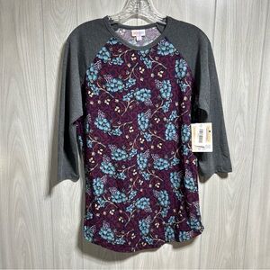 LuLaRoe Floral 3/4 Sleeve Randy Shirt Size Small NWT